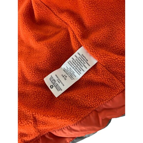 Wonder Nation Boys Orange Gray Full Zip-Up Puffer Jacket Coat Size Large 10-12 - Picture 8 of 9